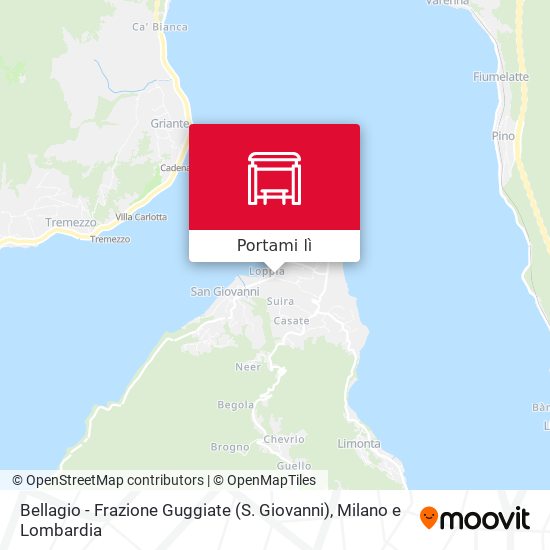 Mappa Bellagio - Frazione Guggiate (S. Giovanni)