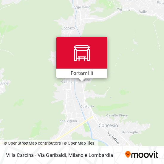 Mappa Villa Carcina - Via Garibaldi