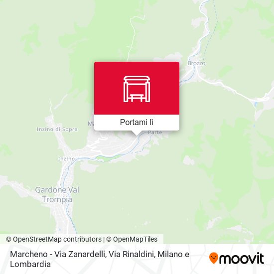 Mappa Marcheno - Via Zanardelli, Via Rinaldini