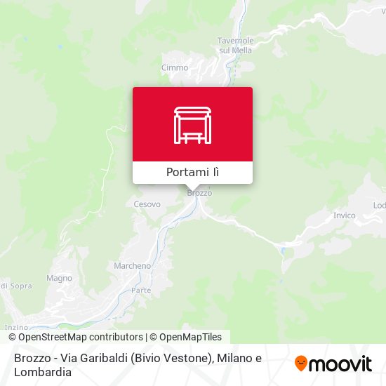Mappa Brozzo - Via Garibaldi (Bivio Vestone)