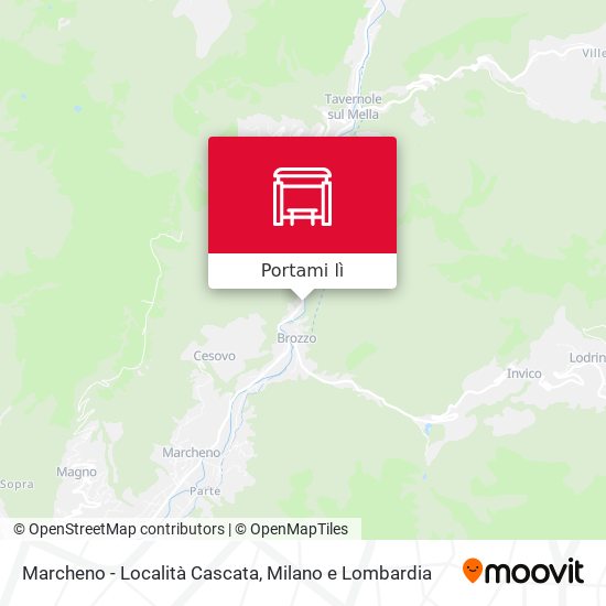 Mappa Marcheno - Località Cascata