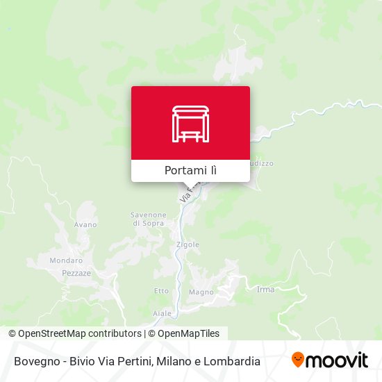 Mappa Bovegno - Bivio Via Pertini