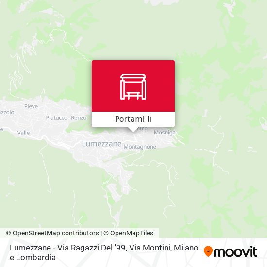 Mappa Lumezzane - Via Ragazzi Del '99, Via Montini