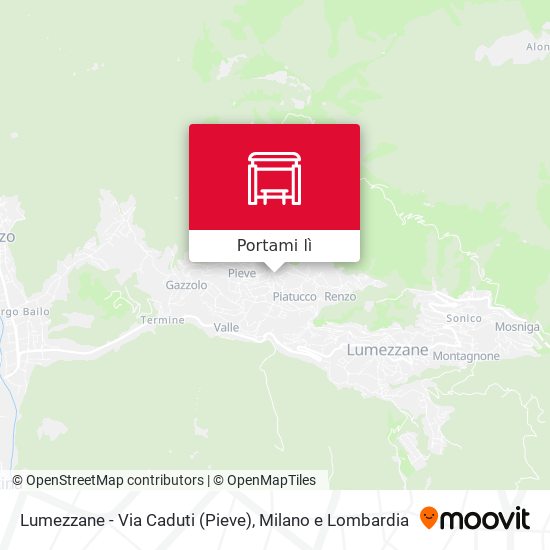 Mappa Lumezzane - Via Caduti (Pieve)