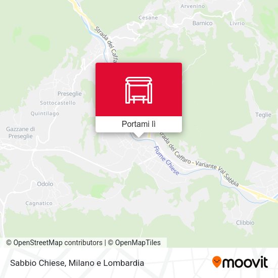 Mappa Sabbio Chiese