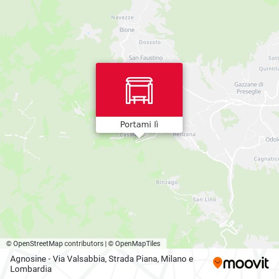 Mappa Agnosine - Via Valsabbia, Strada Piana