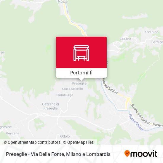 Mappa Preseglie - Via Della Fonte