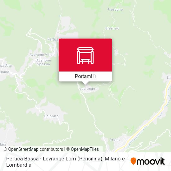 Mappa Pertica Bassa - Levrange Lom (Pensilina)