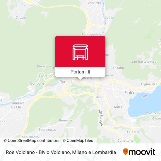 Mappa Roè Volciano - Bivio Volciano