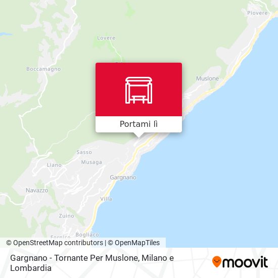 Mappa Gargnano - Tornante Per Muslone