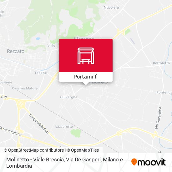 Mappa Molinetto - Viale Brescia, Via De Gasperi