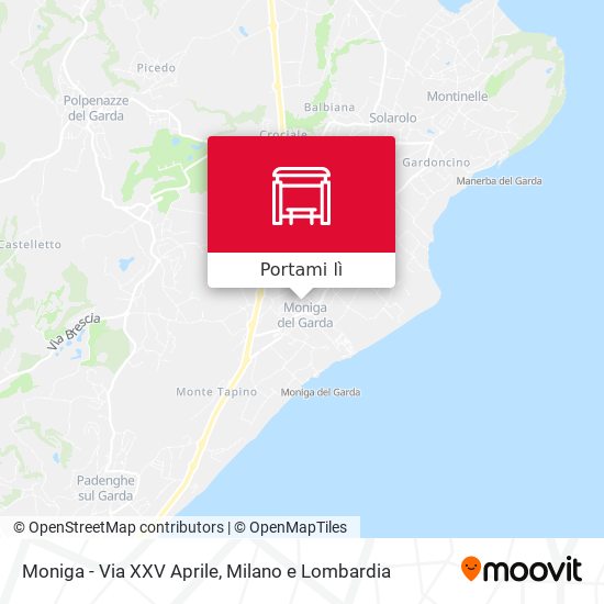 Mappa Moniga - Via XXV Aprile
