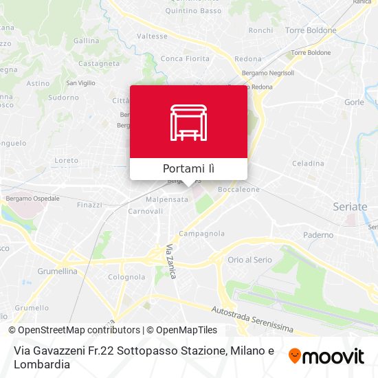 Mappa Via Gavazzeni Fr.22 Sottopasso Stazione