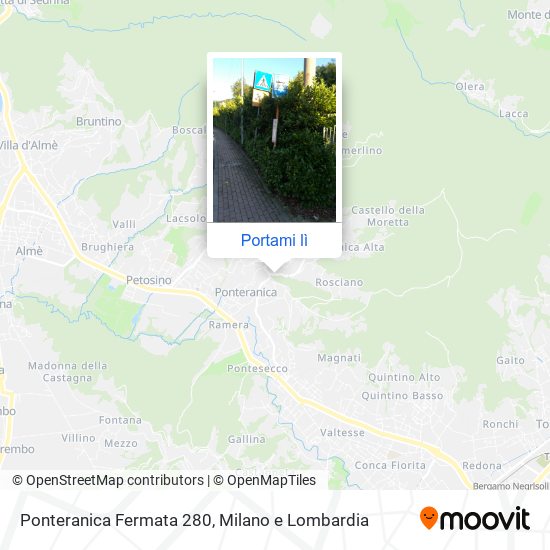 Mappa Ponteranica Fermata 280