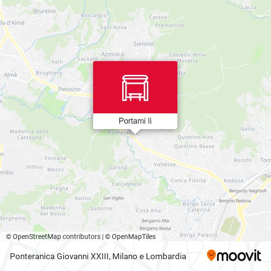 Mappa Ponteranica Giovanni XXIII