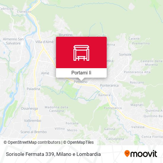 Mappa Sorisole Fermata 339