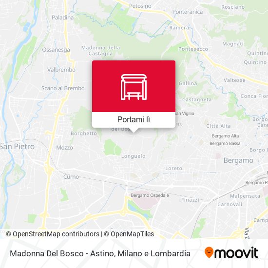 Mappa Madonna Del Bosco - Astino