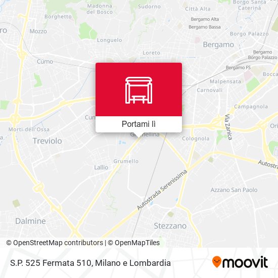 Mappa S.P. 525 Fermata 510