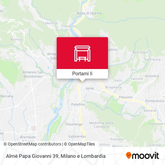 Mappa Almè Papa Giovanni 39