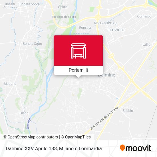 Mappa Dalmine XXV Aprile 133