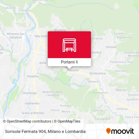 Mappa Sorisole Fermata 904