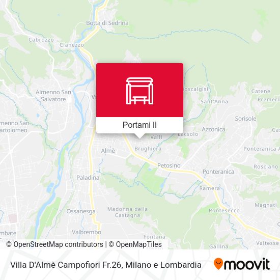 Mappa Villa D'Almè Campofiori Fr.26