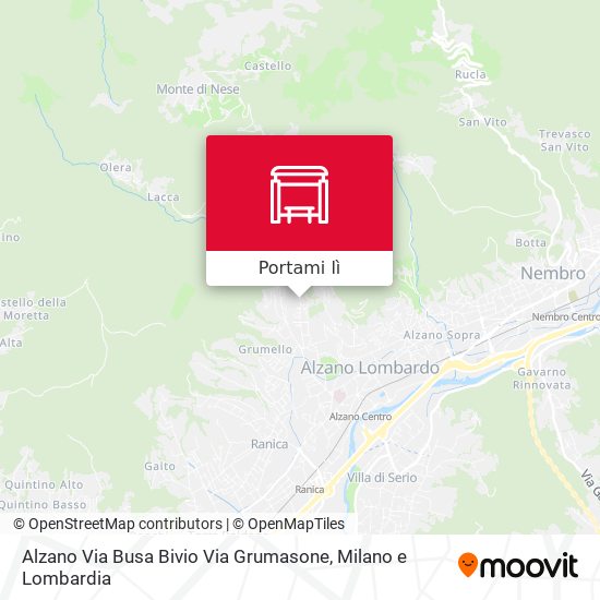 Mappa Alzano Via Busa Bivio Via Grumasone