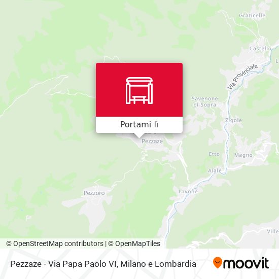 Mappa Pezzaze - Via Papa Paolo VI