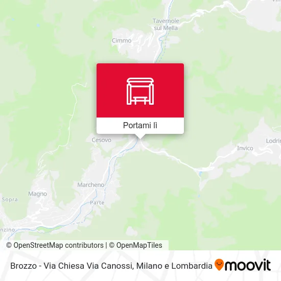 Mappa Brozzo - Via Chiesa Via Canossi