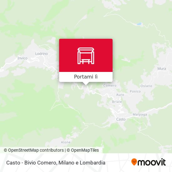 Mappa Casto - Bivio Comero