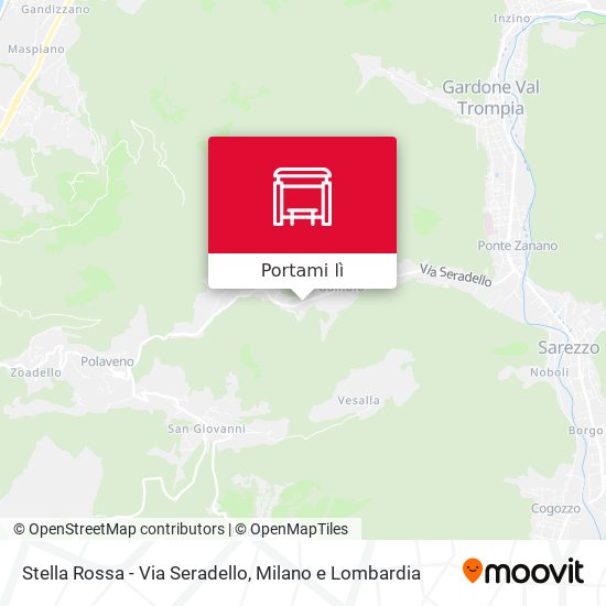 Mappa Stella Rossa - Via Seradello