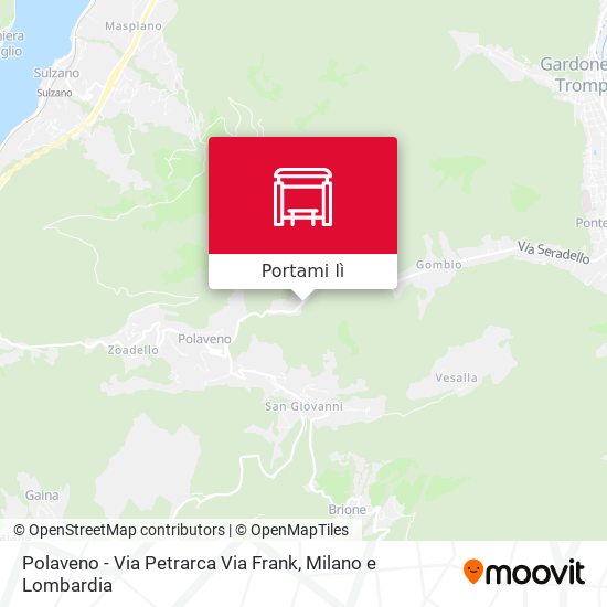 Mappa Polaveno - Via Petrarca Via Frank