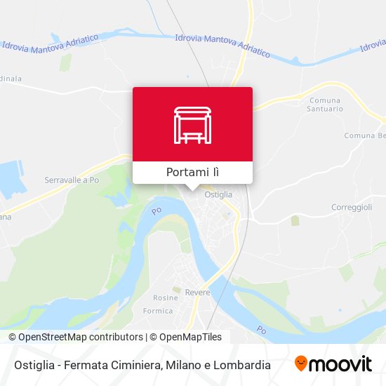 Mappa Ostiglia - Fermata Ciminiera
