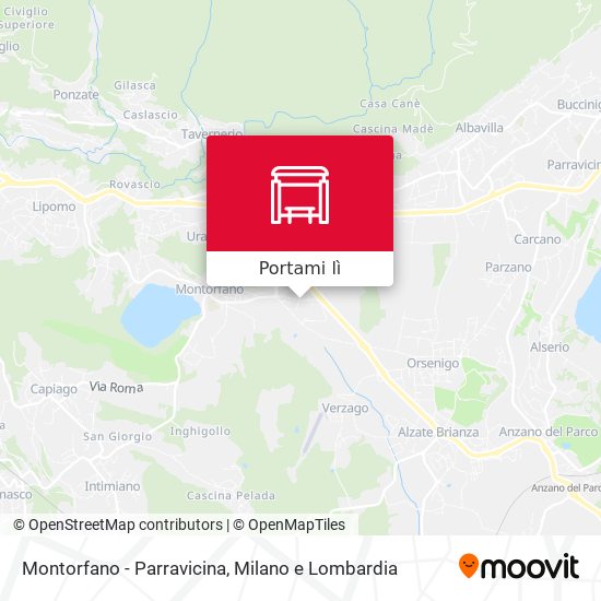 Mappa Montorfano - Parravicina