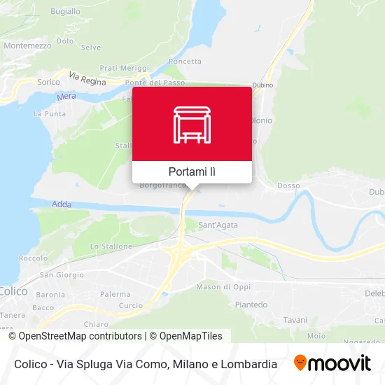 Mappa Colico - Via Spluga Via Como