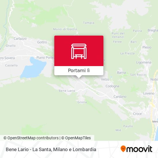 Mappa Bene Lario - La Santa