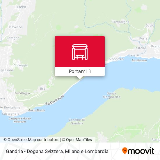 Mappa Gandria - Dogana Svizzera