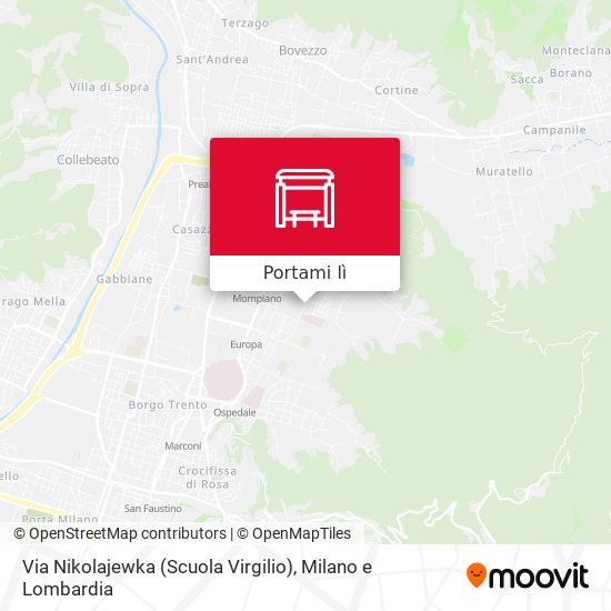 Mappa Via Nikolajewka (Scuola Virgilio)