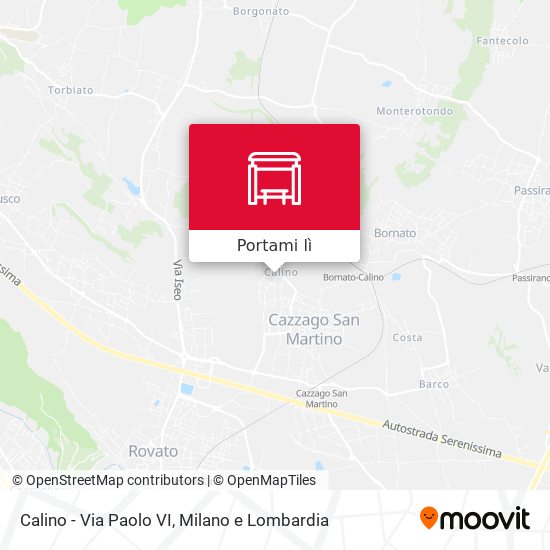 Mappa Calino - Via Paolo VI