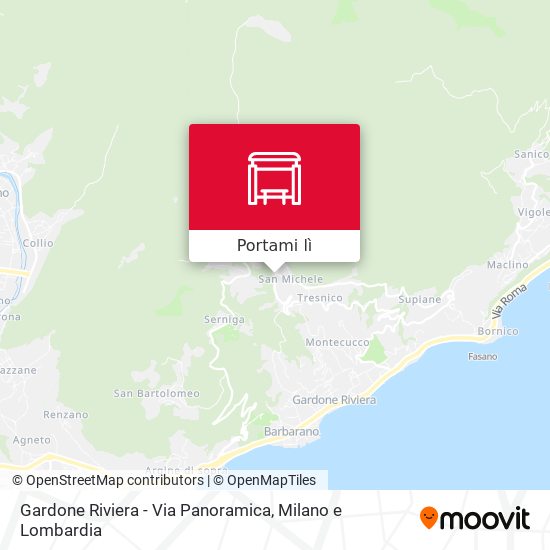 Mappa Gardone Riviera - Via Panoramica