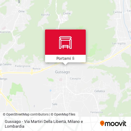Mappa Gussago - Via Martiri Della Libertà