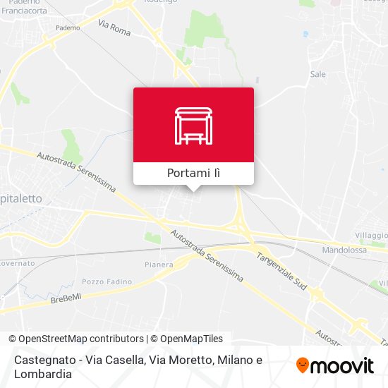 Mappa Castegnato - Via Casella, Via Moretto