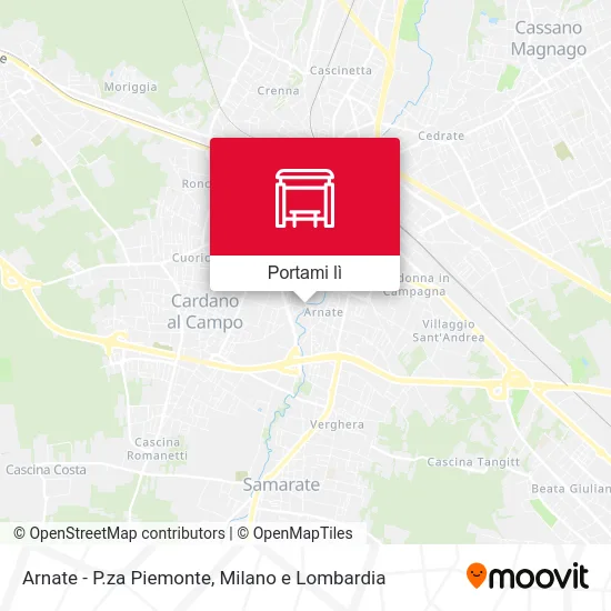 Mappa Arnate - P.za Piemonte