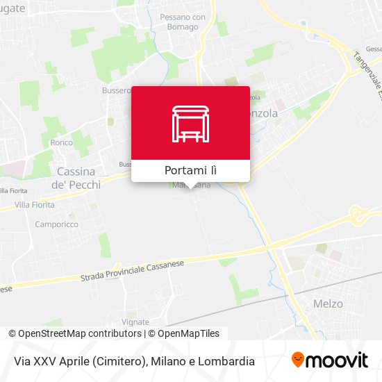Mappa Via XXV Aprile (Cimitero)