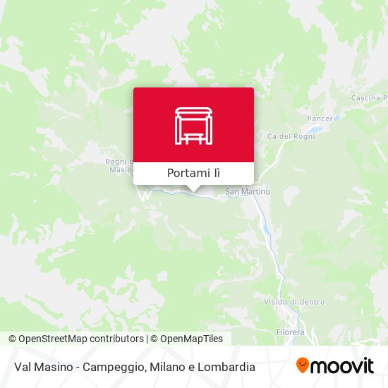 Mappa Val Masino - Campeggio