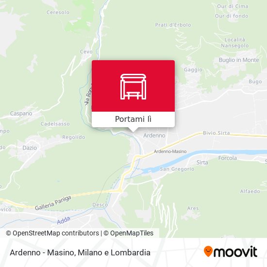 Mappa Ardenno - Masino