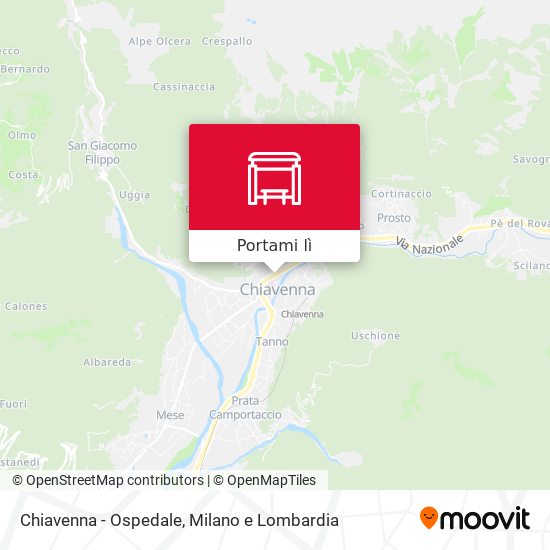 Mappa Chiavenna - Ospedale