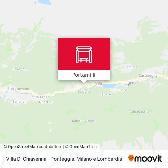 Mappa Villa Di Chiavenna - Ponteggia