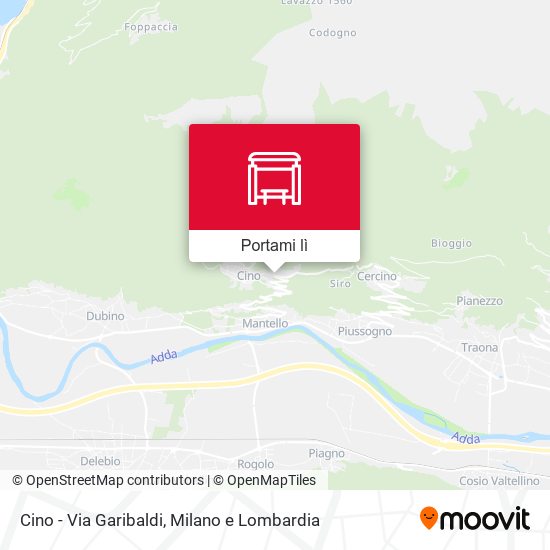 Mappa Cino - Via Garibaldi