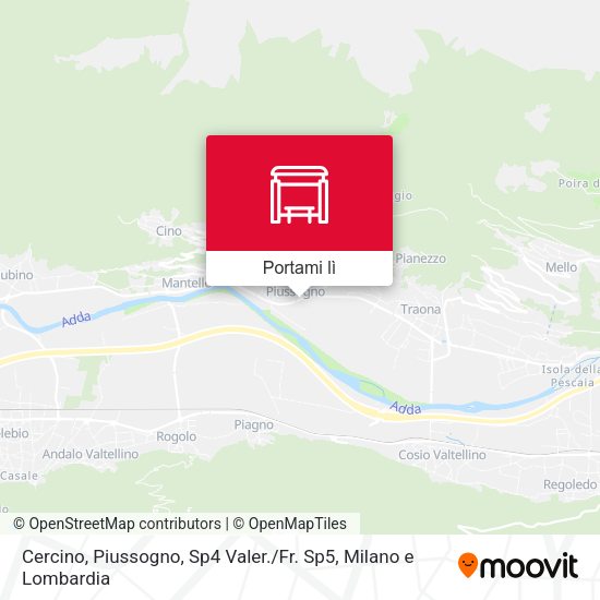 Mappa Cercino, Piussogno, Sp4 Valer. / Fr. Sp5